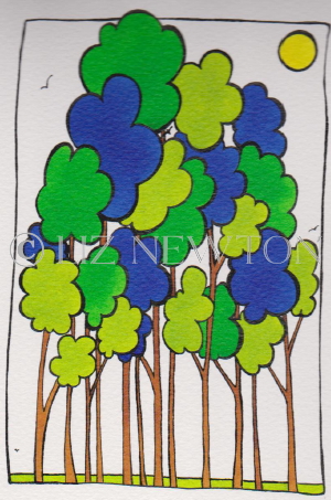 Trees with Blue