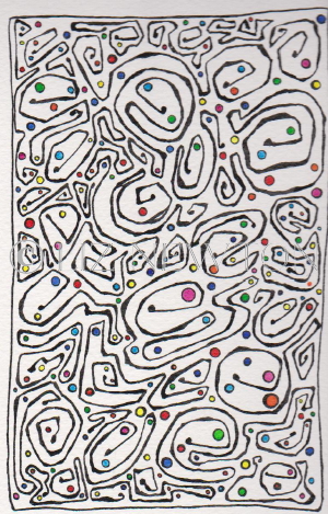 Squiggle with Coloured Dots